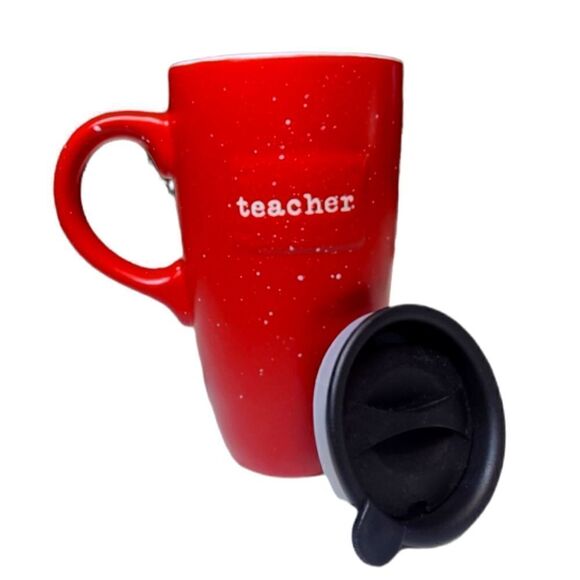 Teacher Ceramic Coffee Mug with lid, 20 oz - Picture 1 of 5